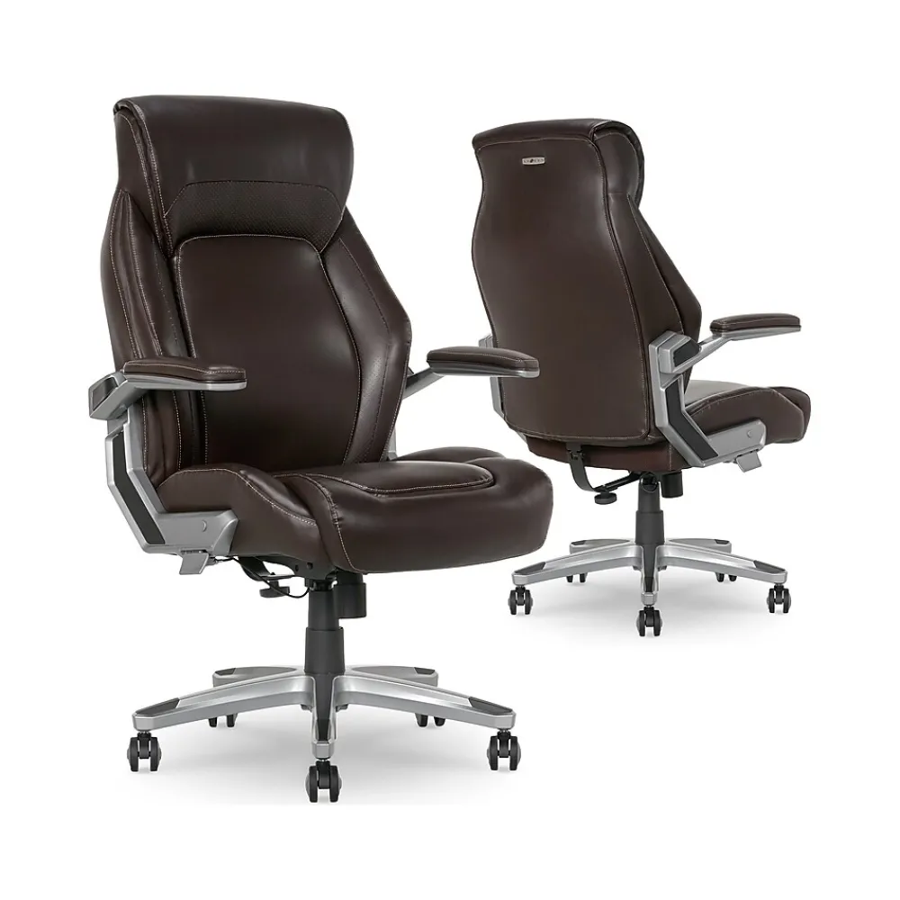 Ergonomic Chairs*La-Z-Boy Meyer Ergonomic Bonded Leather Swivel Executive Chair, (60082-BRN) Brown