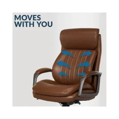 Ergonomic Chairs*La-Z-Boy Nova Ergonomic Polyurethane Swivel Executive Chair, (52372-CBRN) Cognac