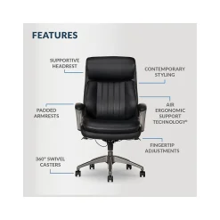 Ergonomic Chairs*La-Z-Boy Nova Ergonomic Polyurethane Swivel Executive Chair, (52372-BLK) Black