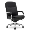Office Chairs*La-Z-Boy Opus Ergonomic Bonded Leather Swivel Executive Chair, Black and Chrome (CCHR10015D)
