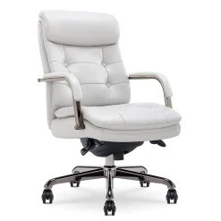 Office Chairs*La-Z-Boy Sonata Ergonomic Bonded Leather Swivel Executive Chair, Gray and Graphite (CCHR10014B)
