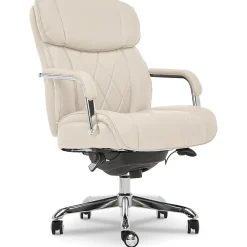 Office Chairs*La-Z-Boy Sutherland Ergonomic Faux Leather Swivel Computer and Desk Chair, (CHR10048C) Ivory