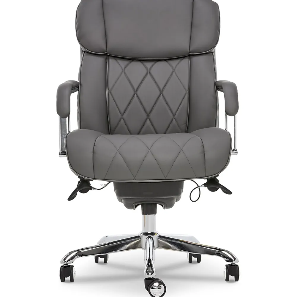 Ergonomic Chairs*La-Z-Boy Sutherland Ergonomic Faux Leather Swivel Computer and Desk Chair, (CHR10048B) Gray