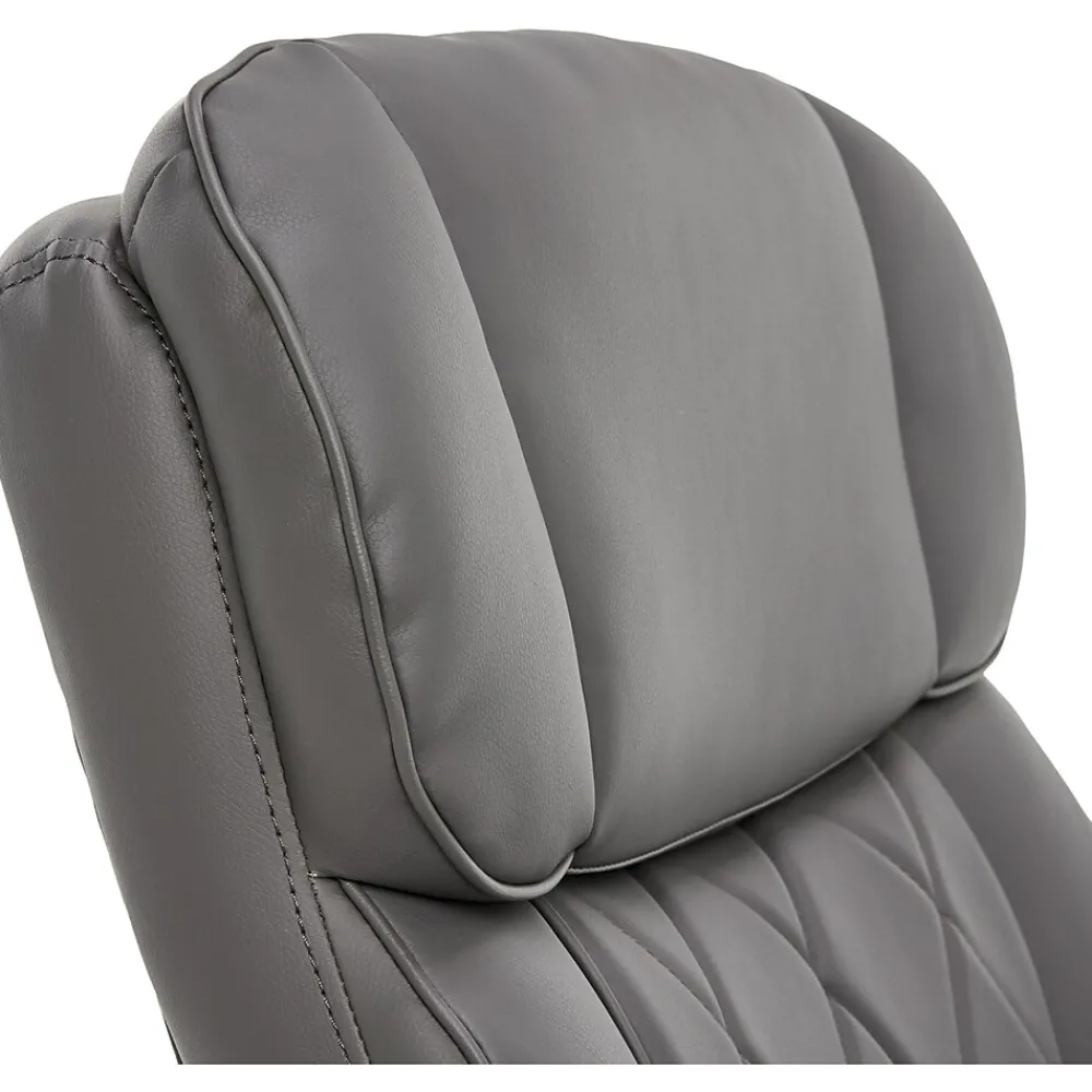 Ergonomic Chairs*La-Z-Boy Sutherland Ergonomic Faux Leather Swivel Computer and Desk Chair, (CHR10048B) Gray