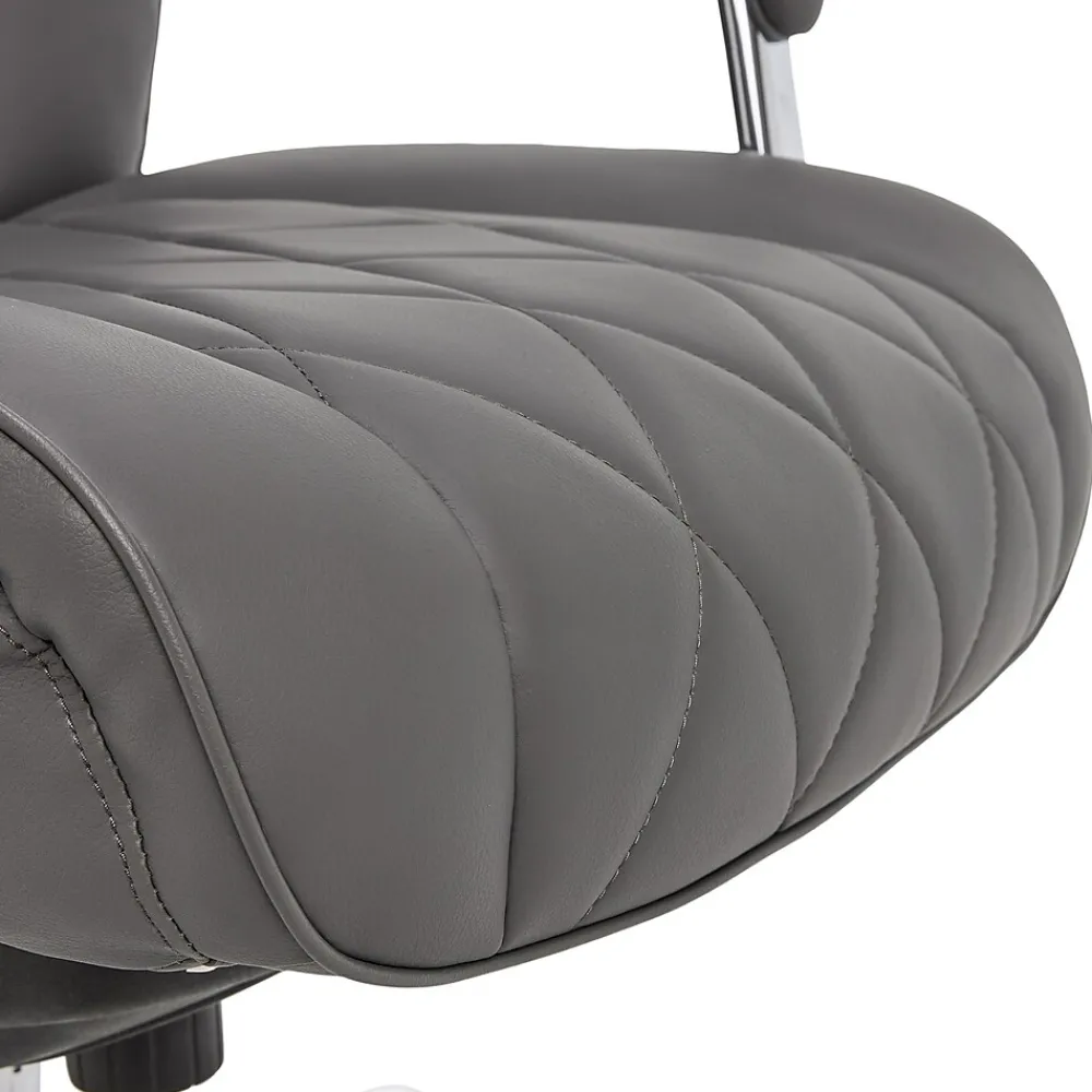 Ergonomic Chairs*La-Z-Boy Sutherland Ergonomic Faux Leather Swivel Computer and Desk Chair, (CHR10048B) Gray