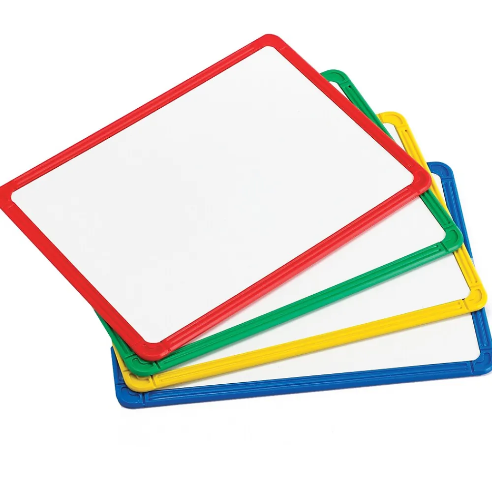 Dry Erase*Learning Advantage Plastic Framed Metal Whiteboards, Set of 4 (CTU90564)