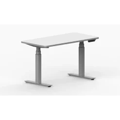 Standing Desks*Life Flo LifeFlo Ergonomics Height Adjustable Desk, 48" W x 24" D x 1 1/8" Thick, White (LFO-4824-E2-WH)