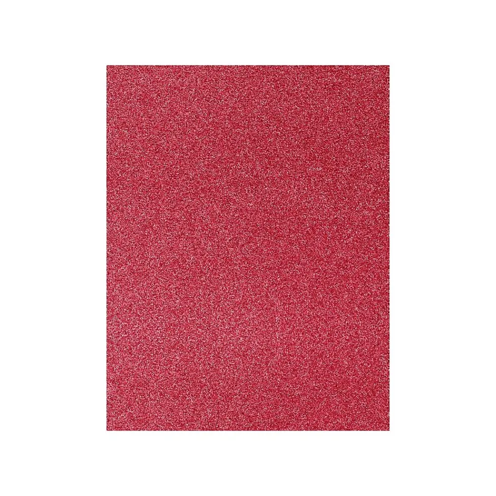 Card Stock*LUX 105 lb. Cardstock Paper, 8.5" x 11", Holiday Red Sparkle, 50 Sheets/Pack (81211-C-MS08-50)