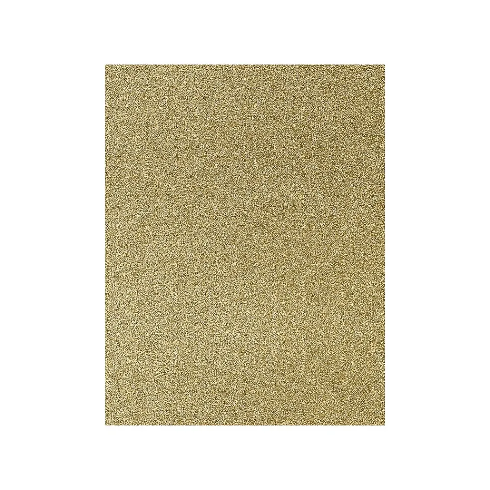Card Stock*LUX 90 lb. Paper, 8.5" x 11", Gold Sparkle, 50 Sheets/Pack (81211-P-MS02-50)