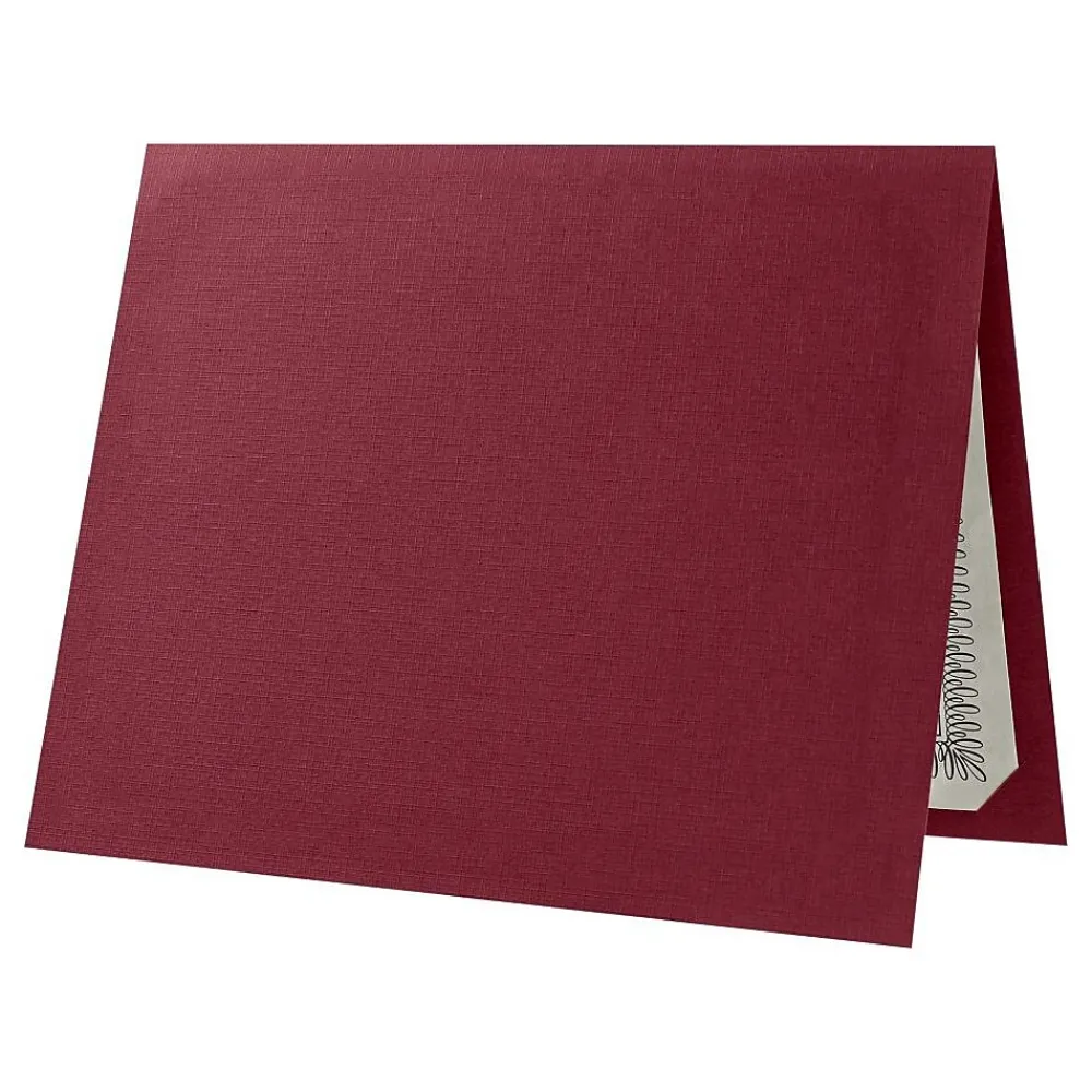 Awards & Certificates*LUX Certificate Holders, 9 1/2" x 11", Burgundy Red Linen, 50/Pack (CHEL185DB10050)