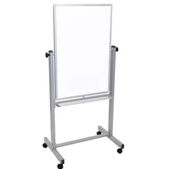 Dry Erase*Luxor ® Double Sided Magnetic Whiteboard; Aluminum Frame, 24" x 36" (L270)