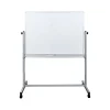 Dry Erase*Luxor Dry-Erase Mobile Combination Ghost Grid/Whiteboard, Aluminum Frame, 36" x 48" (MB4836LB)