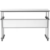 Standing Desks*Luxor 32"-38"H Adjustable Standing Modular Teacher Desk, White/Gray (DTTB002)