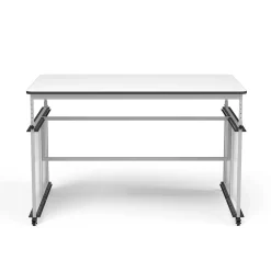 Standing Desks*Luxor 32"-38"H Adjustable Standing Modular Makerspace and Science Lab Table, White (DTTB001)