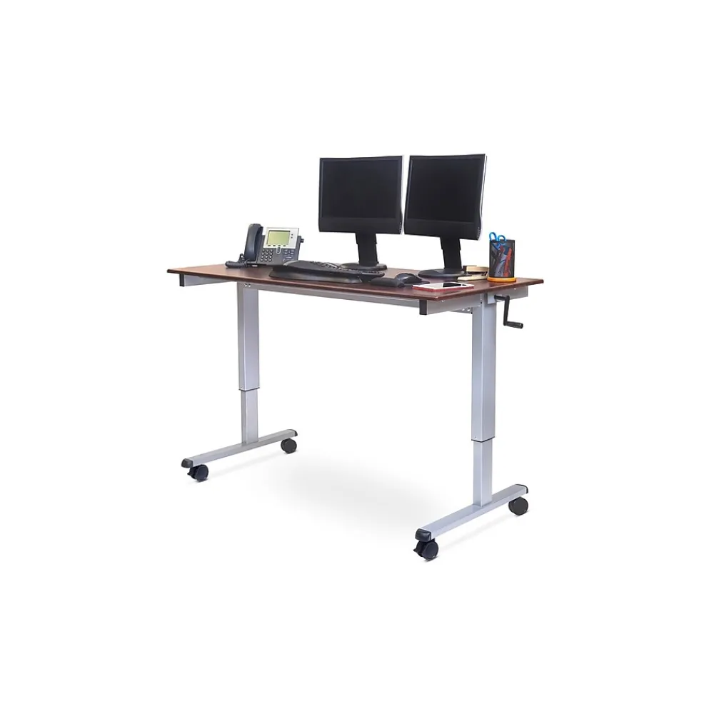 Standing Desks*Luxor 60"W Adjustable Desk, Laminate Wood (STANDUP-CF60-DW)