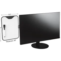 Dry Erase*3M ™ Monitor Whiteboard with Document Clip, Black (MWB100B)