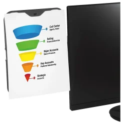 Dry Erase*3M ™ Monitor Whiteboard with Document Clip, Black (MWB100B)
