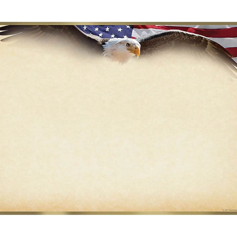 Awards & Certificates*Masterpiece Studios Great Papers!® Flying Eagle with Gold Foil Certificate, 8.5"H x 11"W, 15 count (2017042)