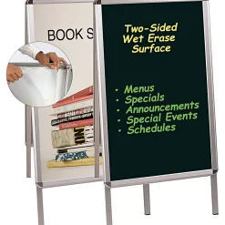 Dry Erase*MasterVision ® 22 1/2"(W) x 32 1/2"(H) Magnetic Wet Erase Board, Cherry Frame, Each