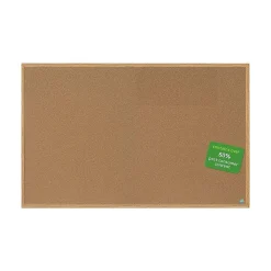 Bulletin*MasterVision Earth Cork Bulletin Board, Oak Frame, 4'H x 6'W (SB1420001233)