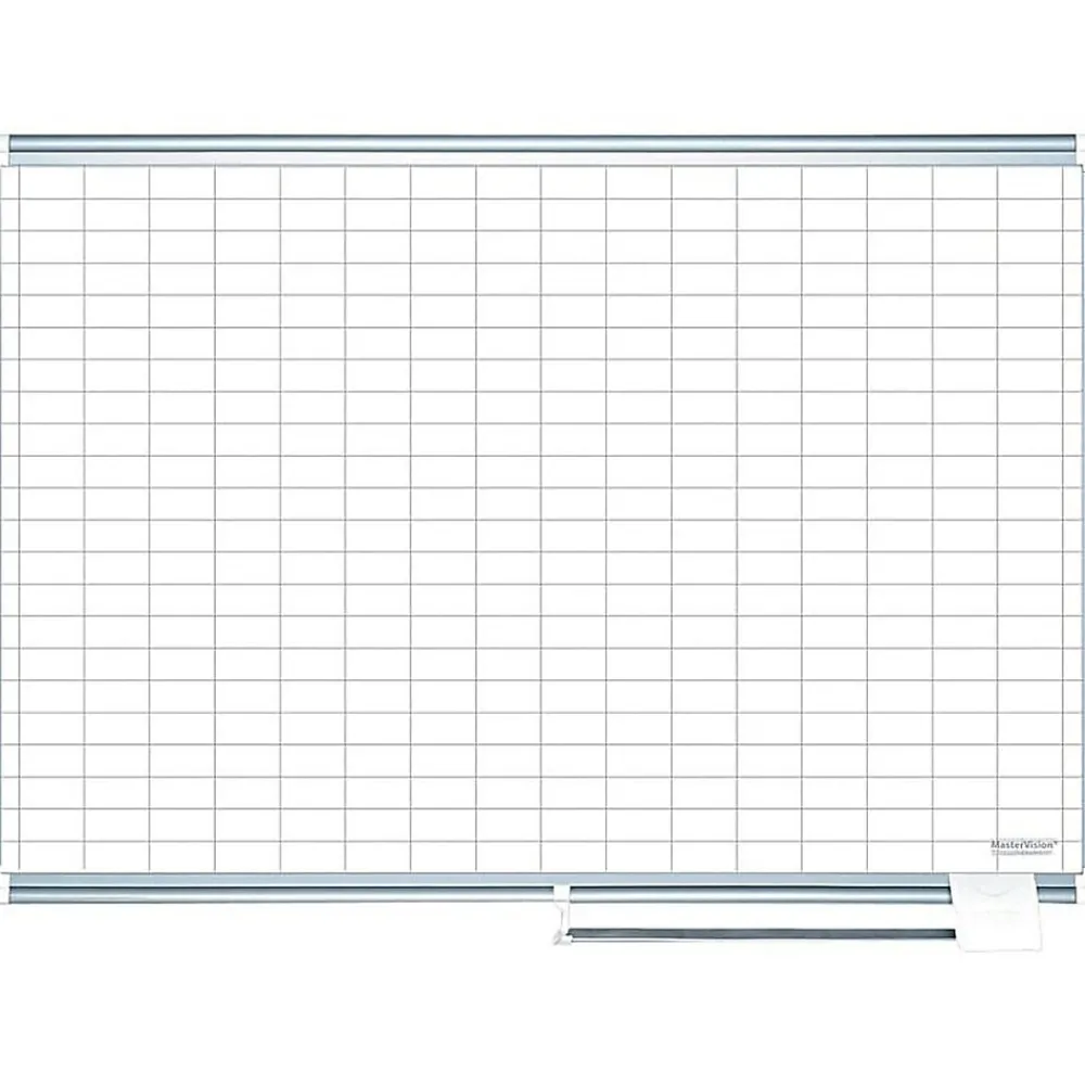 Dry Erase*MasterVision Enamel Dry-Erase Whiteboard, Aluminum Frame, 6' x 4' (CR1230830A)