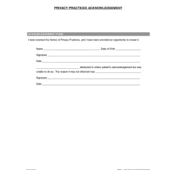Medical Forms*Medical Arts Press ® Privacy Practices Acknowledgement