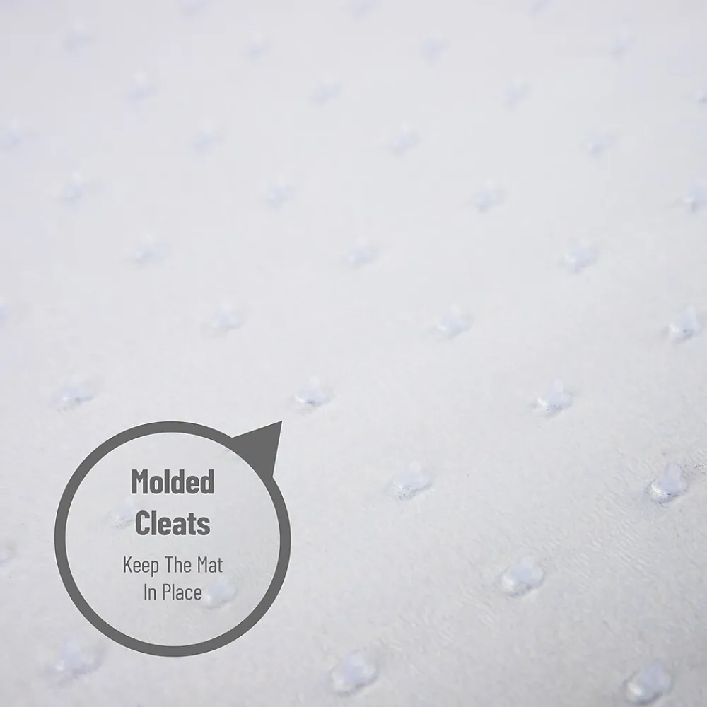 Chair Mats*Mind Reader Carpet Chair Mat, 35" x 47'', Low-Pile, Clear (OFFCREC-CLR)