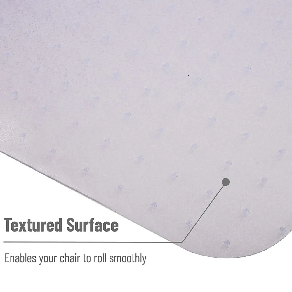 Chair Mats*Mind Reader Carpet Chair Mat with Lip, 36" x 48'', Low-Pile, Clear, Set of 2 (2OFFCMAT-CLR)