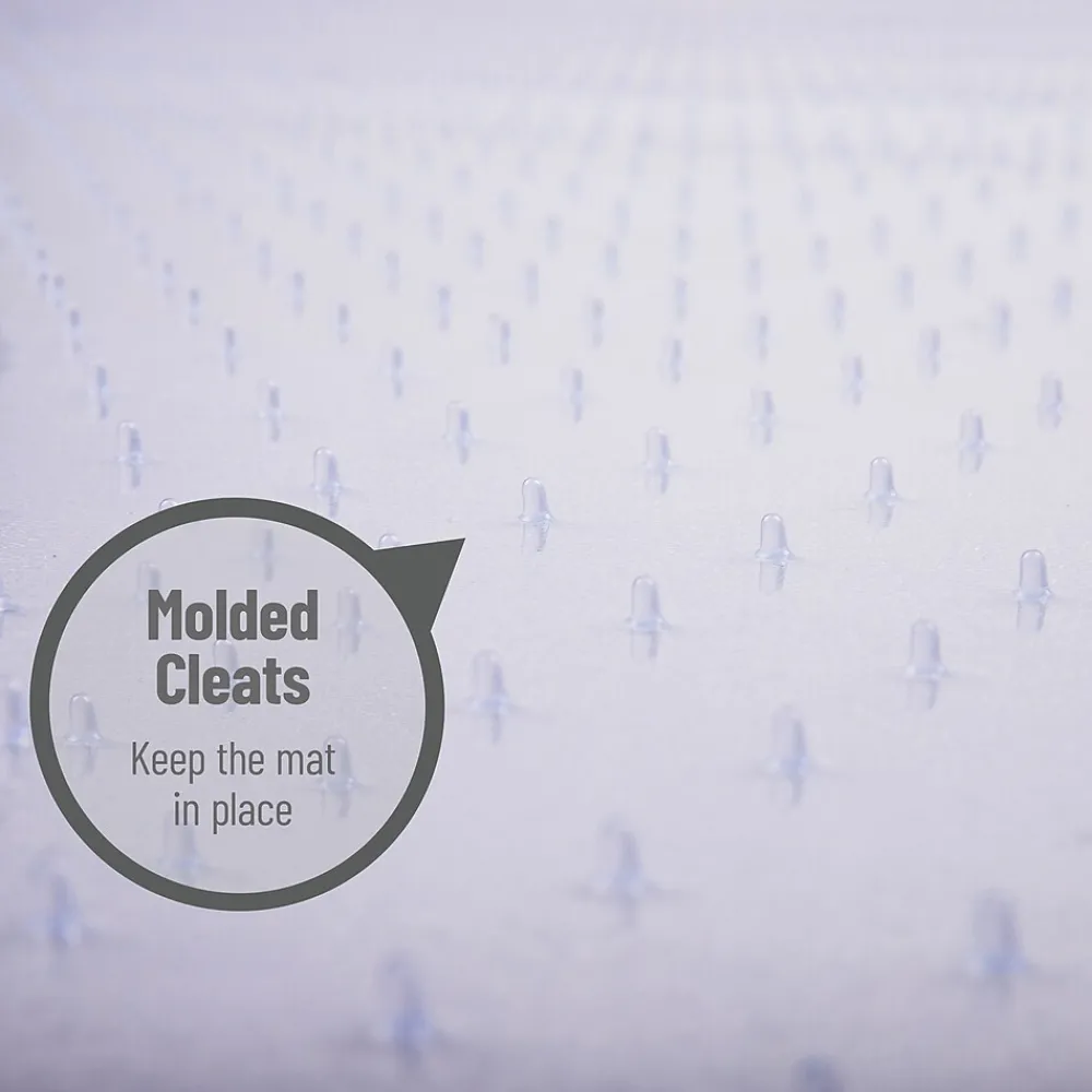 Chair Mats*Mind Reader Carpet Chair Mat with Lip, 36" x 48'', Low-Pile, Clear, Set of 2 (2OFFCMAT-CLR)