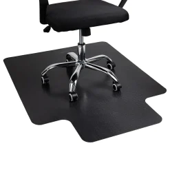 Chair Mats*Mind Reader Hard Floor Chair Mat with Lip, 36" x 48'', Black (OFFCMAT-BLK)