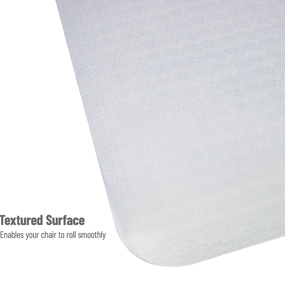 Chair Mats*Mind Reader Hard Floor Chair Mat with Lip, 35" x 47'', Clear (FLCMAT-CLR)