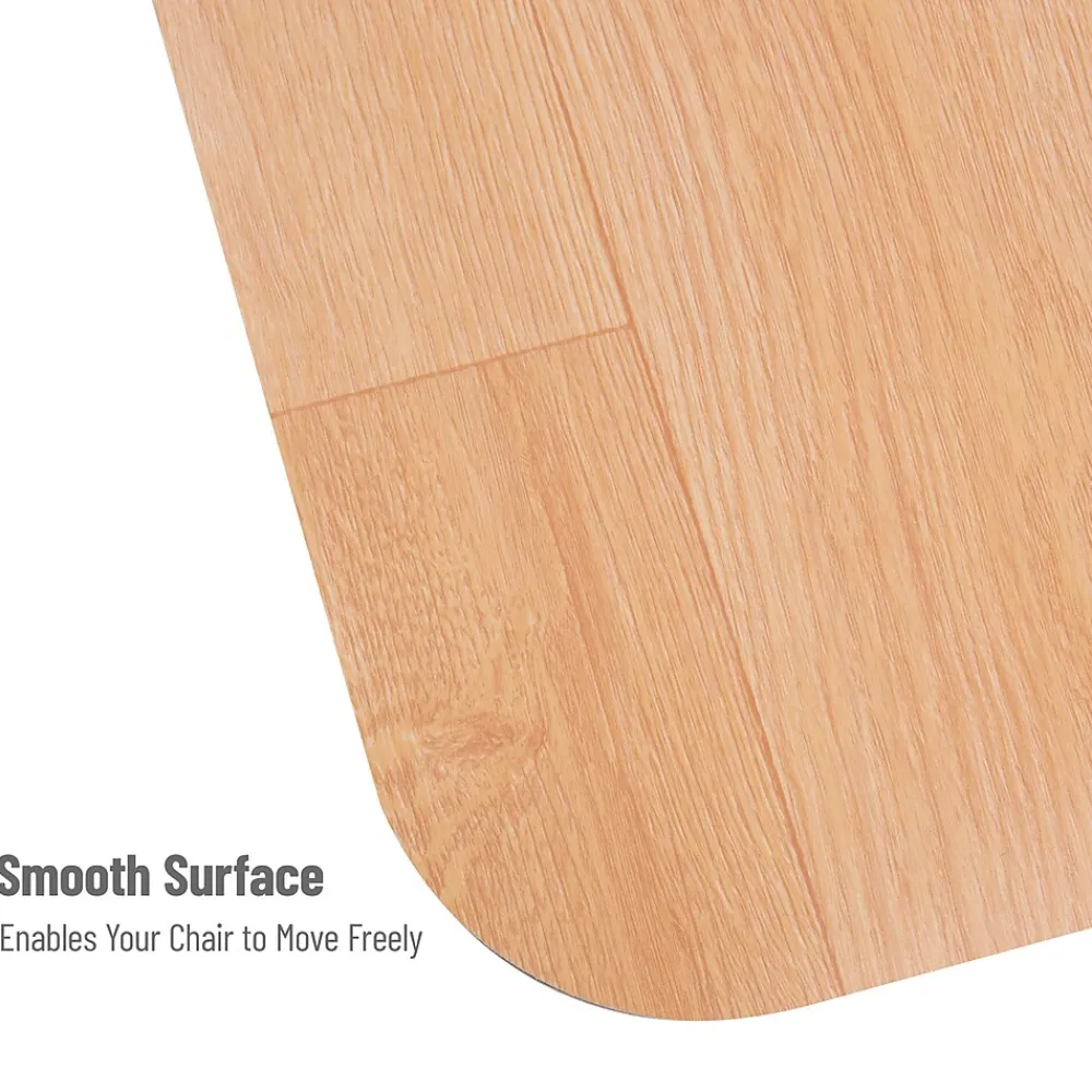 Chair Mats*Mind Reader Hard Floor Chair Mat with Lip, 36" x 48'', Brown PVC (WDOFFCMAT-BRN)