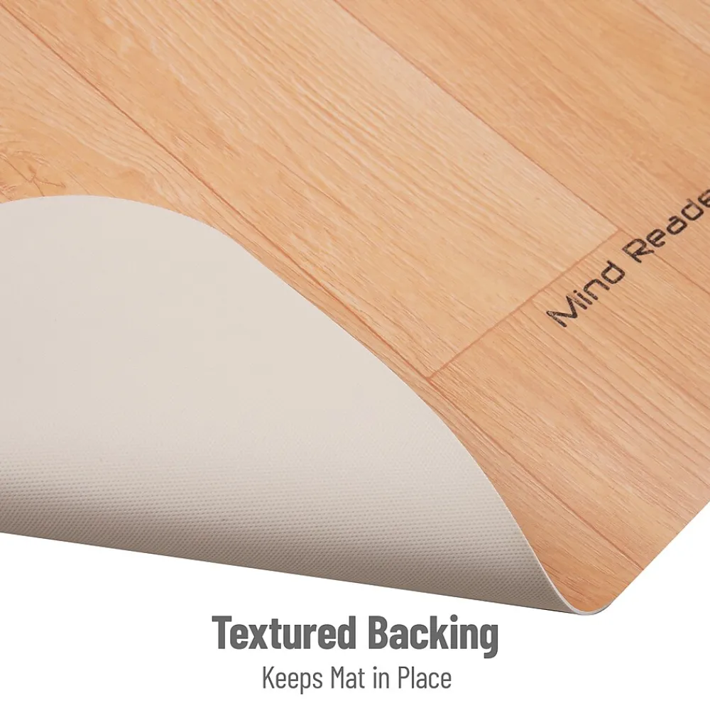 Chair Mats*Mind Reader Hard Floor Chair Mat with Lip, 36" x 48'', Brown PVC (WDOFFCMAT-BRN)