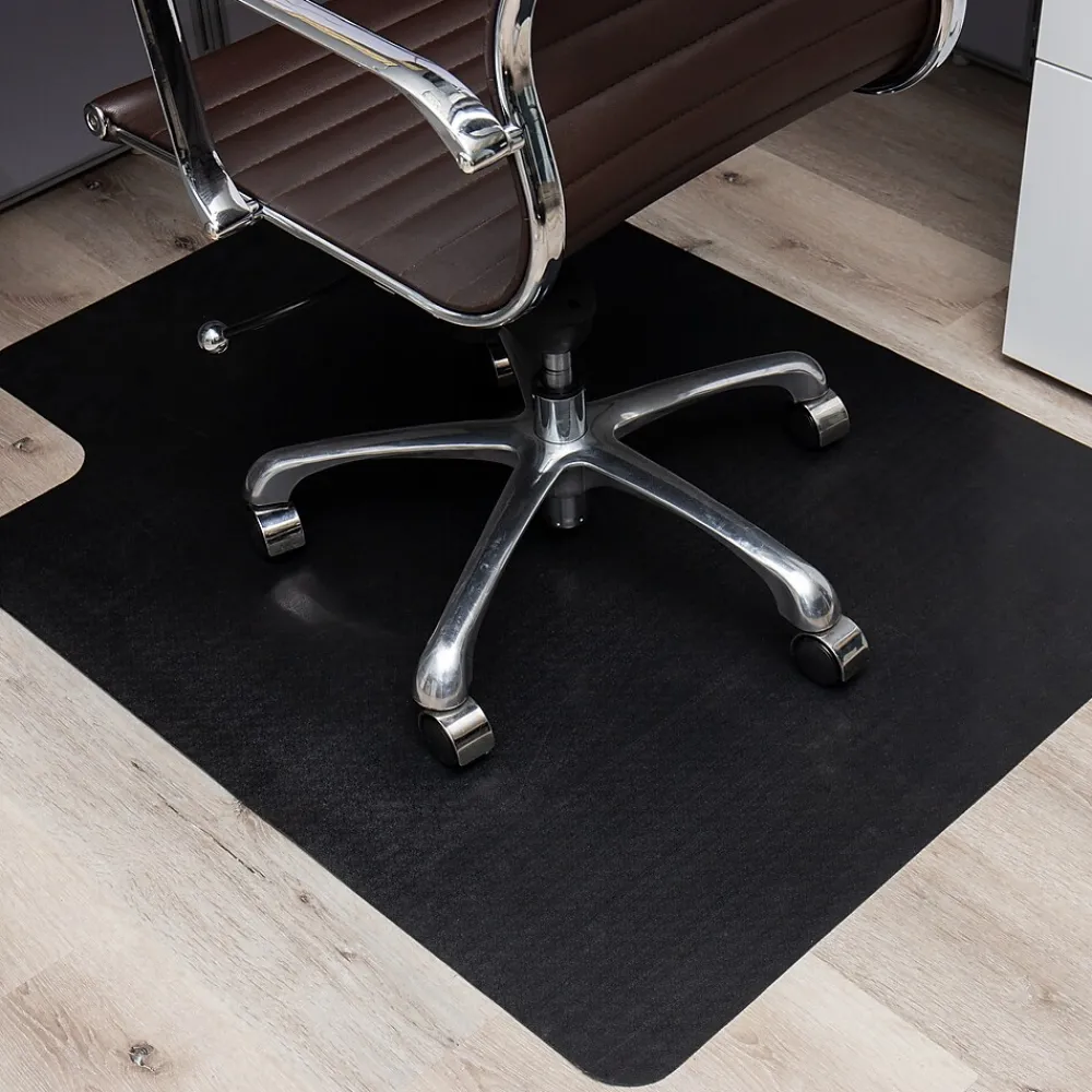 Chair Mats*Mind Reader Hard Floor Chair Mat with Lip, 36" x 48'',Set of 2, Black (2OFFCMAT-BLK)