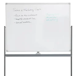 Dry Erase*Mind Reader Mobile Double-Sided Dry-Erase Whiteboard, Aluminum Frame, 47