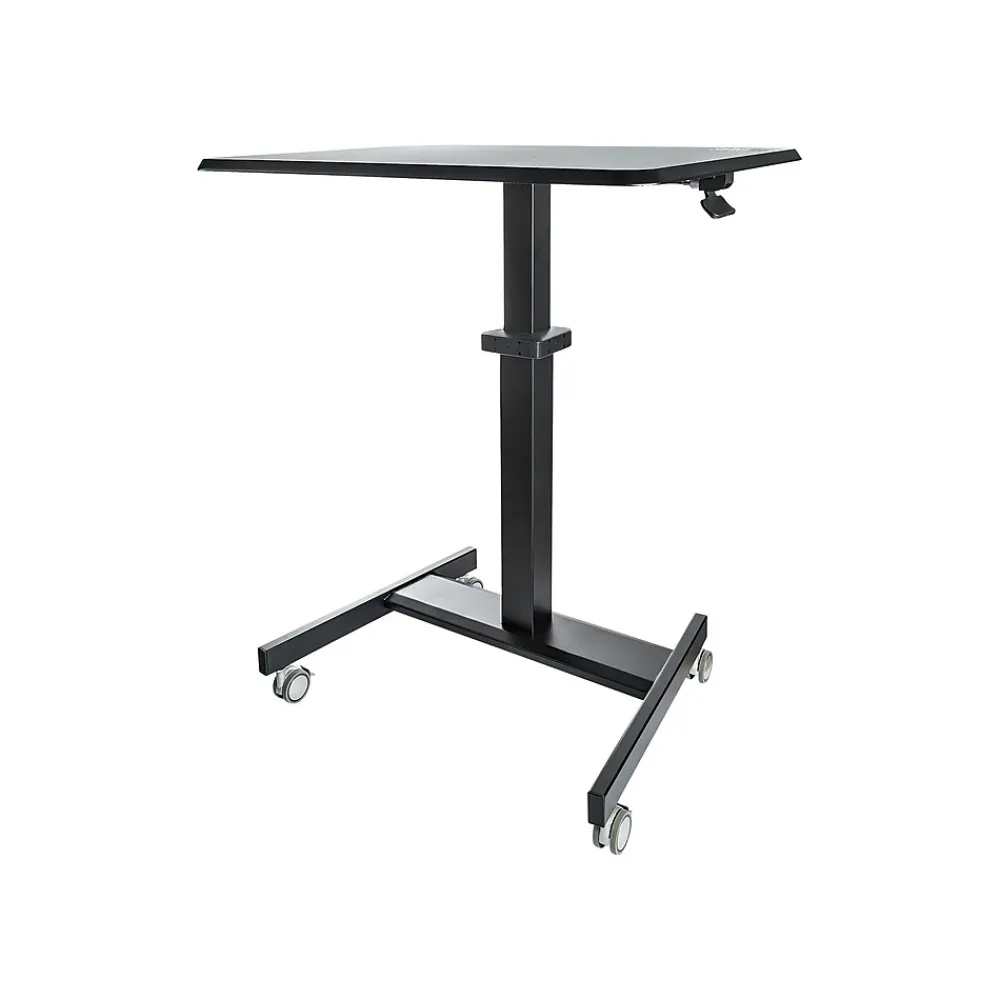 Standing Desks*StarTech Mobile Standing Desk - Portable Sit-Stand Ergonomic Height Adjustable Cart on Wheels - Rolling Computer/Laptop Workstation