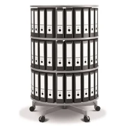 File Cabinets*Moll ® Rotary Three Tier Spin & File Binder Storage Carousel, White