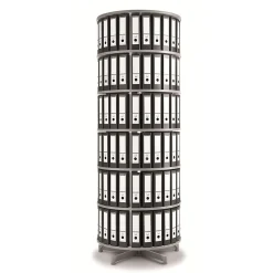 File Cabinets*Moll Rotary 6-Tier Spin & File Binder Storage Carousel, White (TURN6)