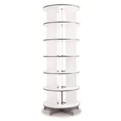 File Cabinets*Moll Rotary 6-Tier Spin & File Binder Storage Carousel, White (TURN6)