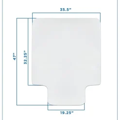 Chair Mats*Mount-It! Hard Floor Chair Mat with Lip, 35.5