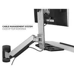 Standing Desks*Mount-It! Sit Stand Wall Mount Workstation, Articulating Standing Desk for a Single Monitor, Floating Keyboard Tray (MI-7905)