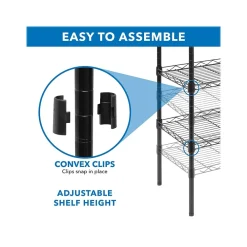 Shelving*Mount-It! 5-Tier Metal Shelving Unit, 17