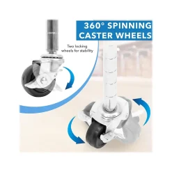 Shelving*Mount-It! 5-Tier Metal Shelving Unit with Wheels, 24