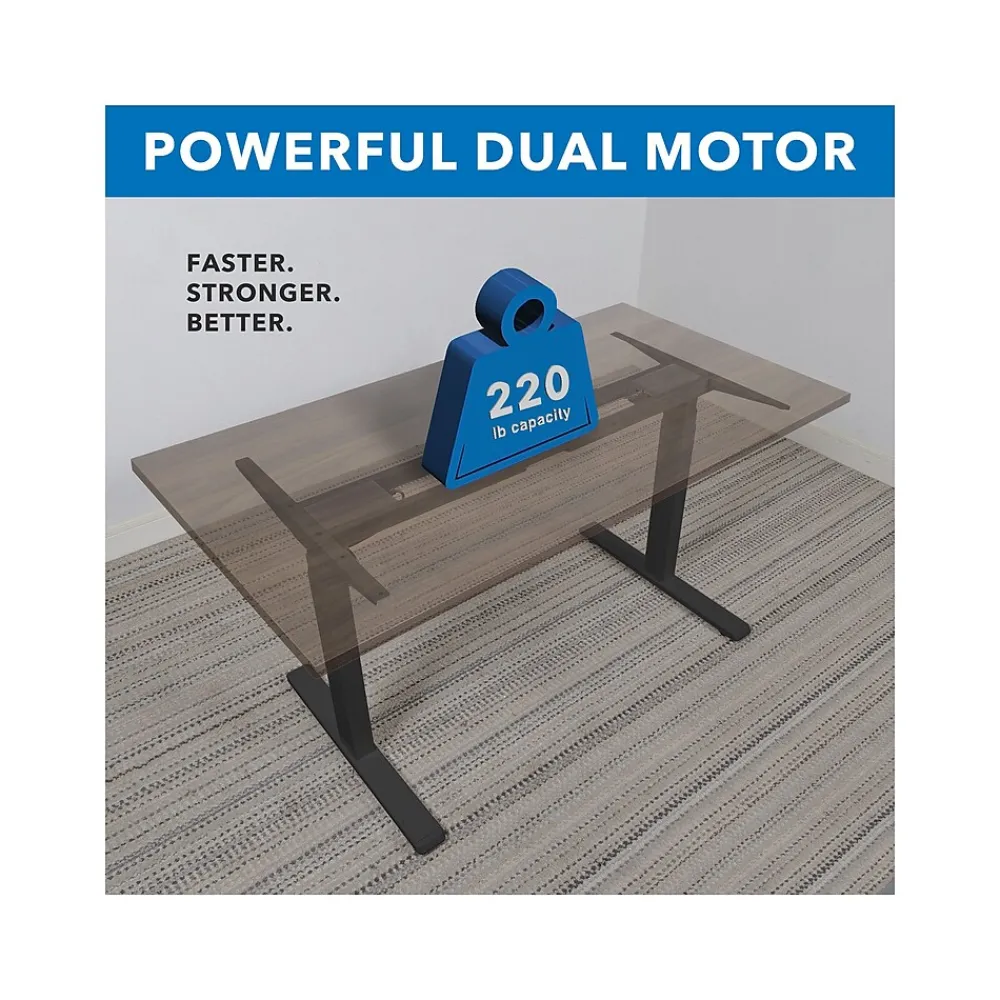 Standing Desks*Mount-It! Ultimate 55"W Electric Rectangular Adjustable Standing Desk, (MI-18080) Adrift/Black