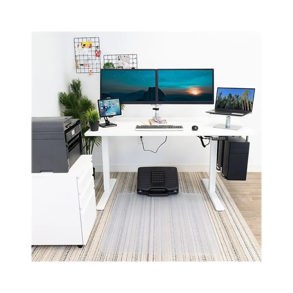 Standing Desks*Mount-It! 55"W Electric Adjustable Standing Desk, (MI-18061) White