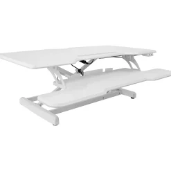 Standing Desks*Mount-It! 38"W Electric Rectangular Adjustable Standing Desk Converter, White (MI-8012)