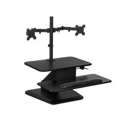 Standing Desks*Mount-It! 24"W Manual Adjustable Standing Desk Converter with Dual Monitor Mount, Black (MI-7914)