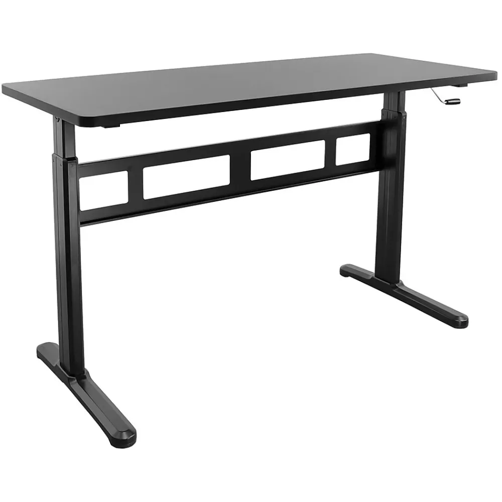 Standing Desks*Mount-It! 55"W Manual Adjustable Standing Desk, Black (MI-7981)