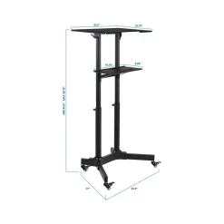Standing Desks*Mount-It! 24"W Portable Lectern Adjustable Aluminum Standing Podium, Black (MI-7971)