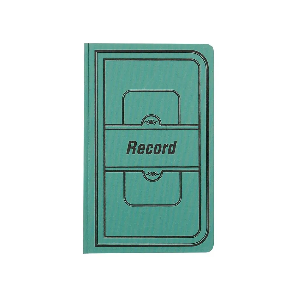 Accounting & Record Journals*National Brand Canvas Tuff Series Record Book, 7.63" x 12.13", Green, 250 Sheets/Book (A66500R)